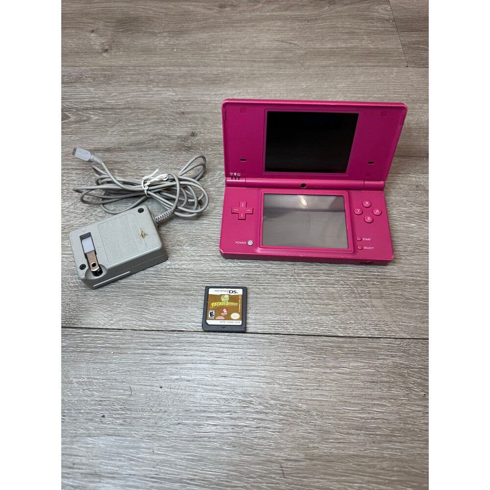 Nintendo DSi Pink Bundle + Charger & Game Tested Working Read Description